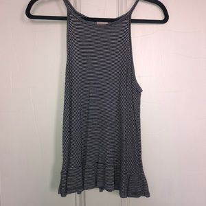 Mission Basic Navy Striped Tank